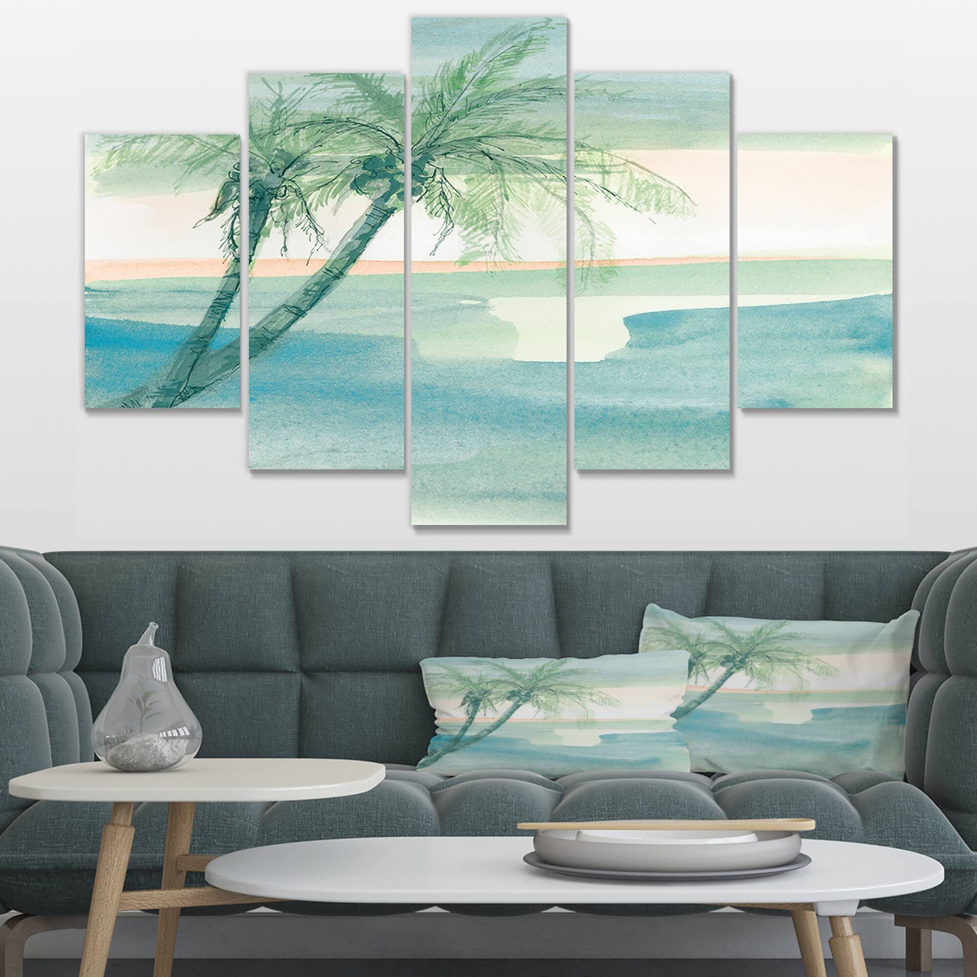 Designart - Peaceful Dusk I Tropical